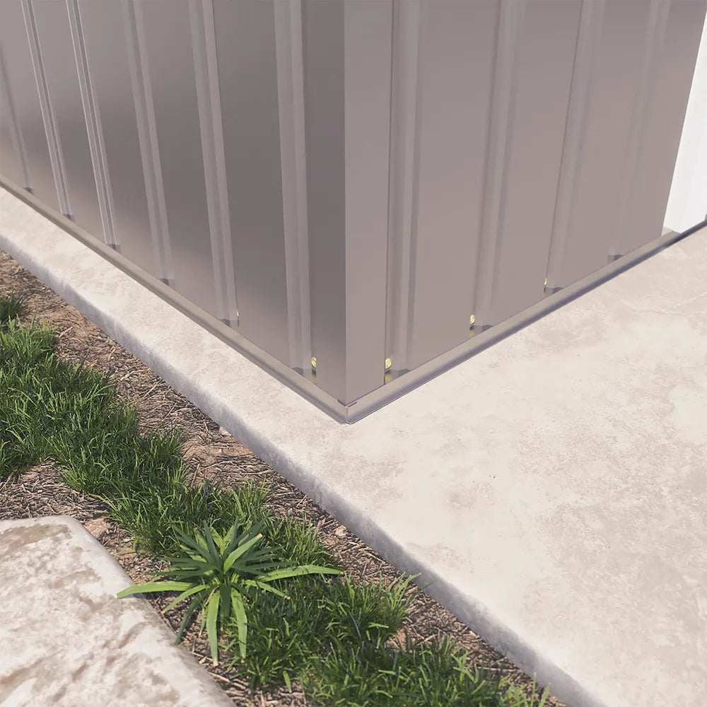 Casetta da giardino in acciaio zincato grigio 1,51x1,03xh1,96 m - 48kg- 1,55 metri quadri