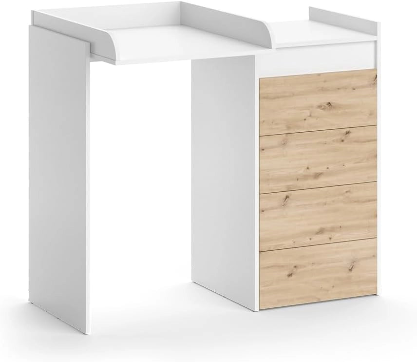 Mobile lavatrice Alf, Bianco, 116 x 98 cm con 4 cassetti, per riporre risparmiando spazio sopra la lavatrice