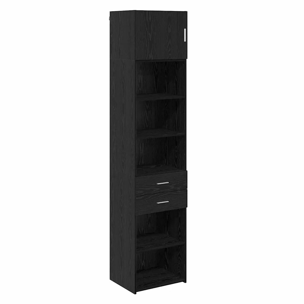Credenza Rovere Nero 50 x 42,5 x 225 cm Legno multistrato 3402817