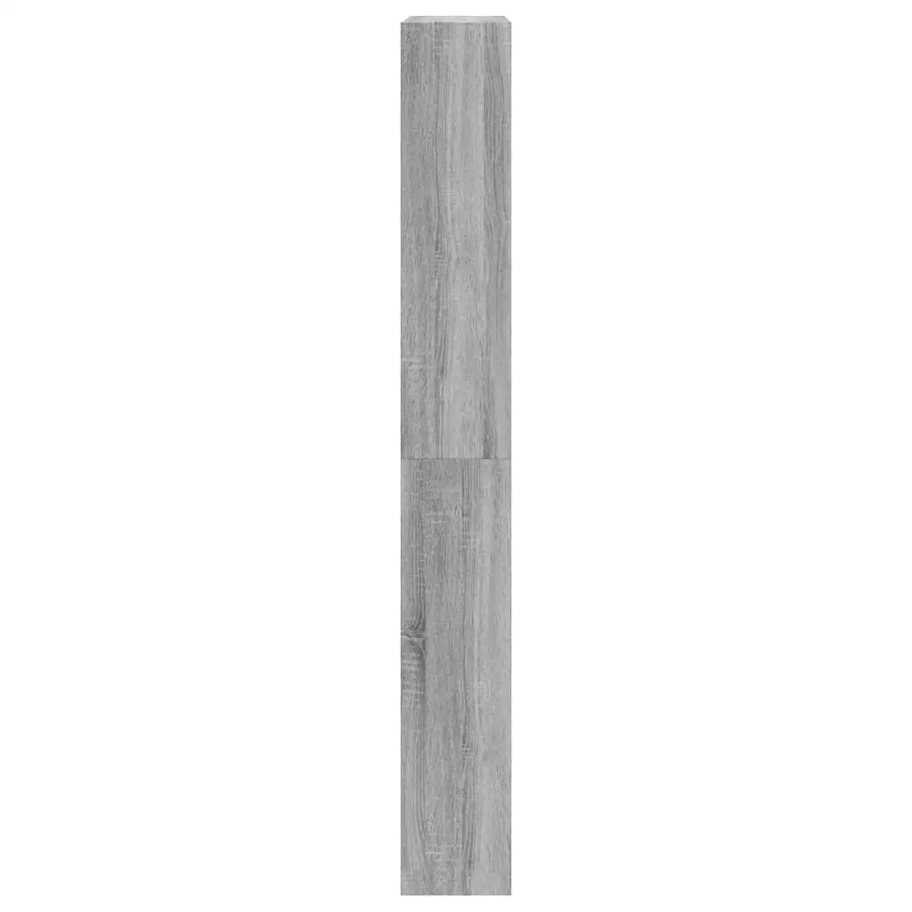 Scarpiera 4 Cassetti Ribaltabili-Scaffale per scarpe Grigio Sonoma 80x21x163,5 cm