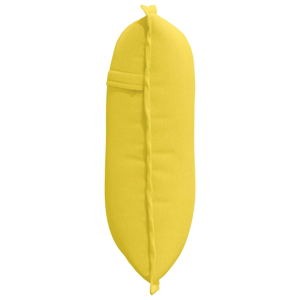 Cuscino per Schiena | Cuscino dorsale Giallo Chiaro 50 x 19 x 45 cm Tessuto