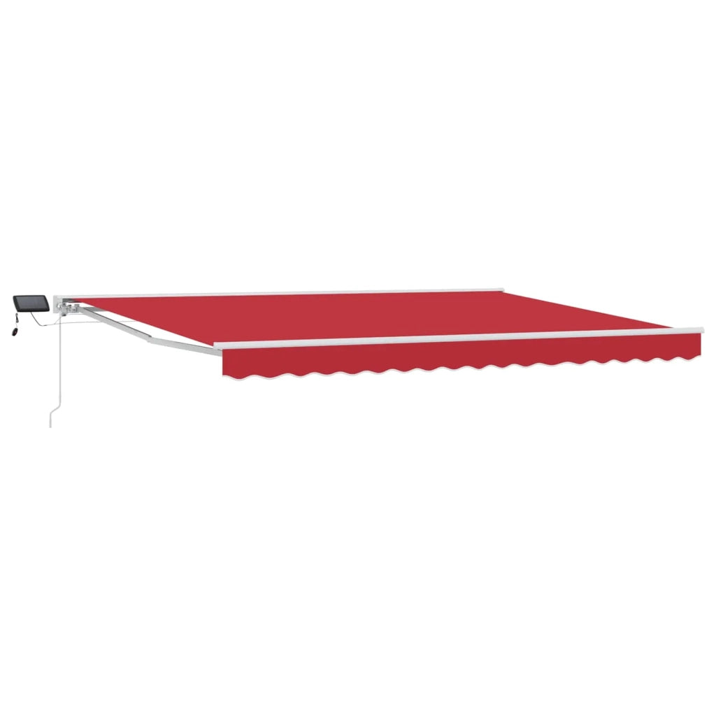 Cornice per Tenda Manuale con LED Rosso e Bianco 4 × 3 m