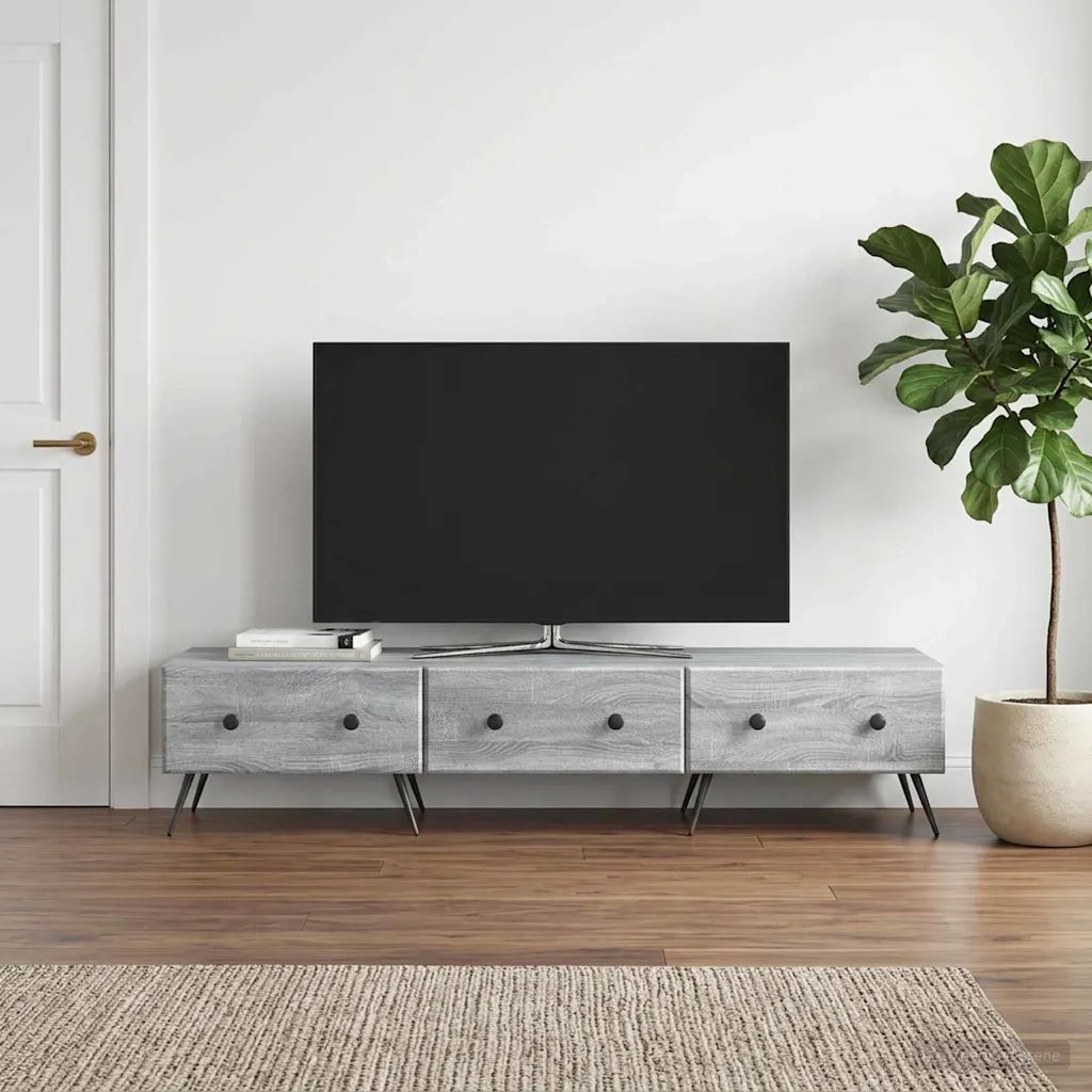 Mobile TV Grigio Sonoma 147 x 34,5 x 30 cm Legno ingegnerizzato 895631