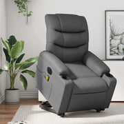 Poltrona Alzapersona Elettrica Reclinabile Grigio in Similpelle 3206623