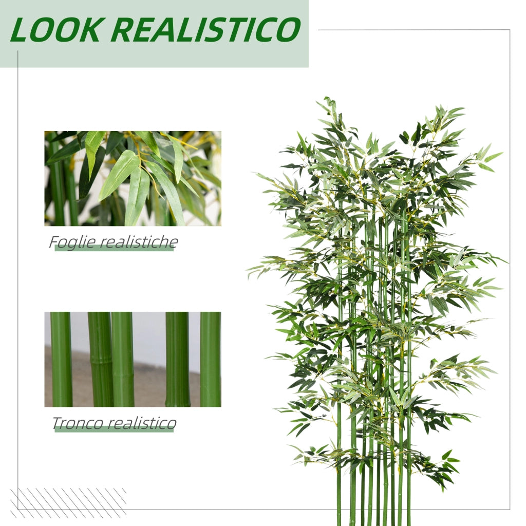 Pianta Artificiale Bambu ¨C zephmum ¨C Verde Legno Pino 180 cm