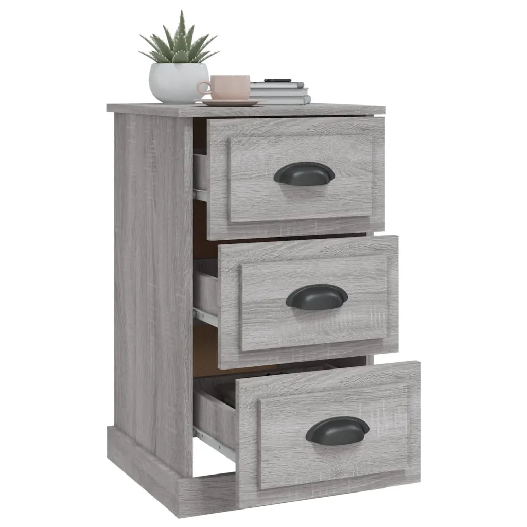 vidaXL Comodino Grigio Sonoma 39x39x67 cm in Legno Multistrato