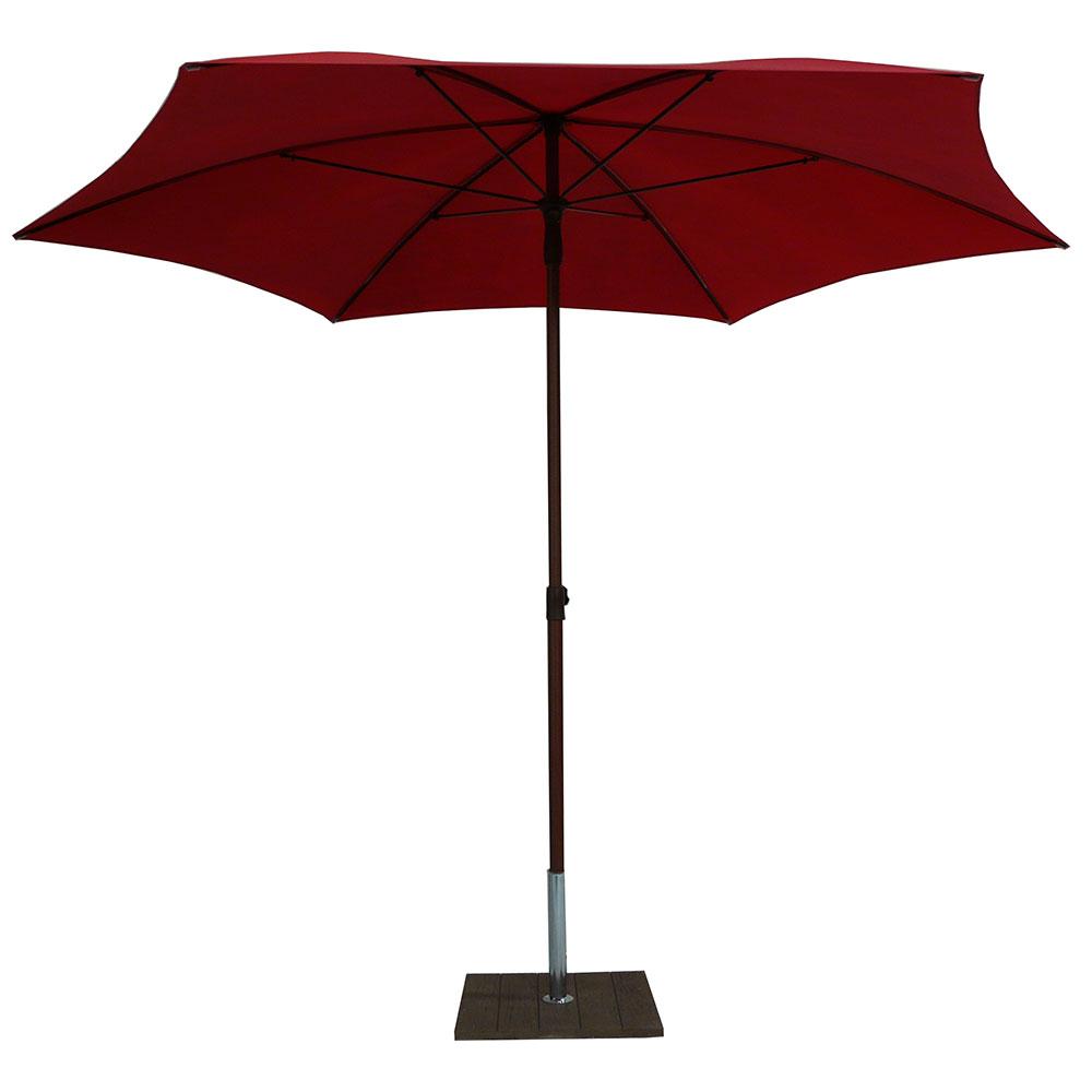 Ombrellone da Giardino Ø2,8 m Palo Ø35 mm in Alluminio Maffei Madera Rosso