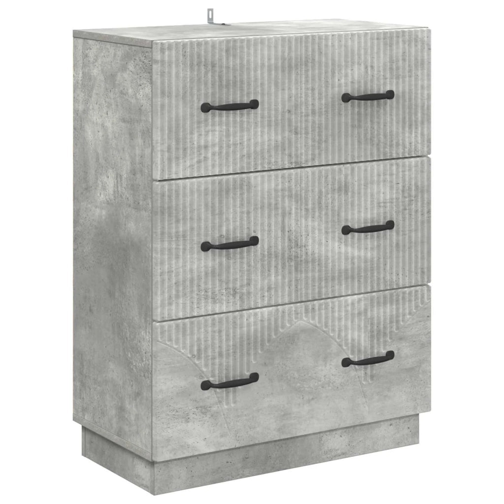 Mobile con Cassetti Grigio Cemento 66 x 34,5 x 87 cm 895298