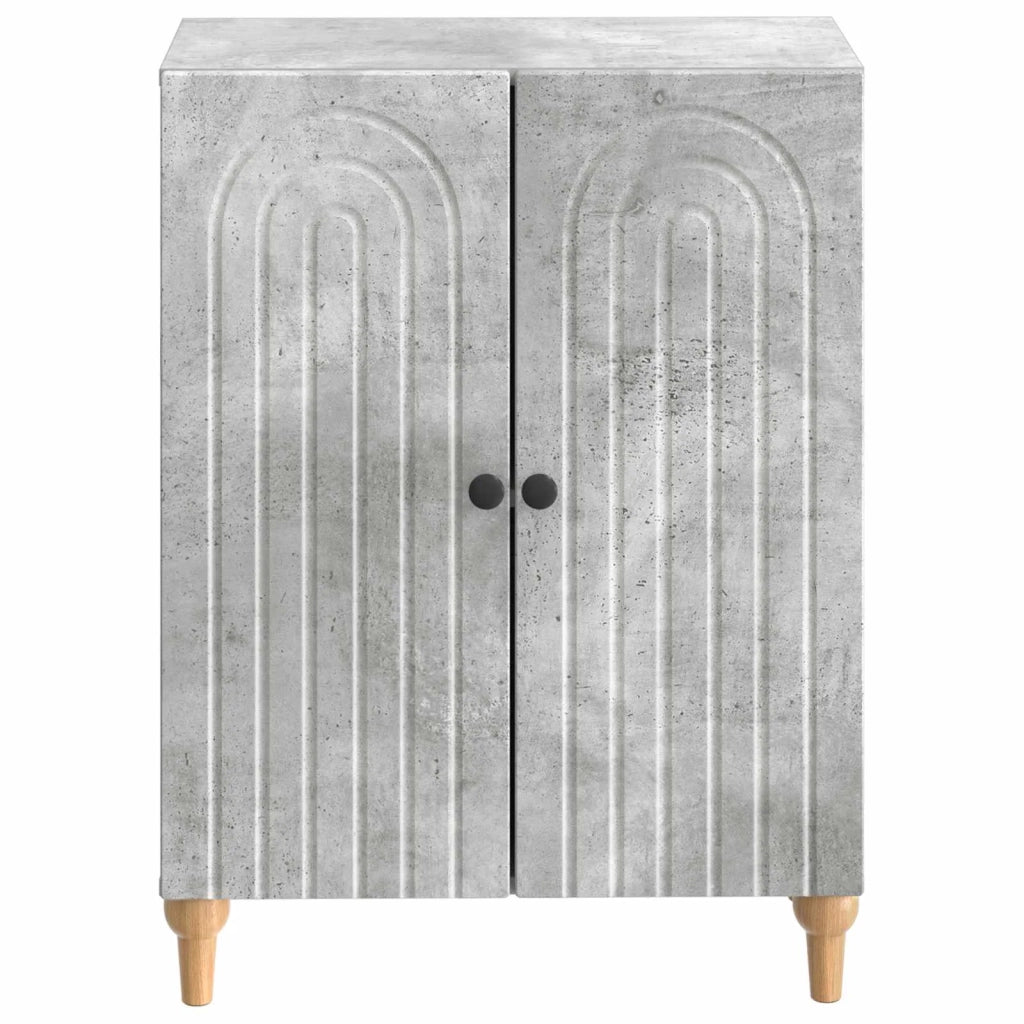 Mobiletto da Bagno ALKMAAR Grigio Cemento 59,5 x 31 x 80 cm 896178