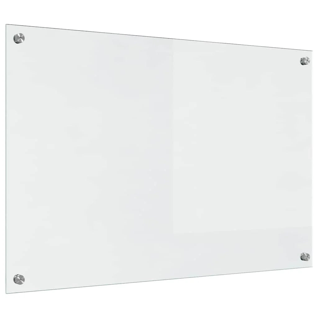 Set di 2 paraschizzi da cucina dal design moderno 90 x 60 cm resistenti e resistenti al calore in vetro temperato trasparente 02_0056302