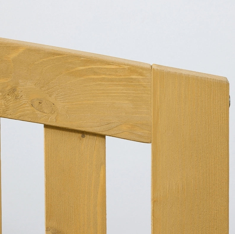 Panca da giardino in legno di abete arancione, 2 posti