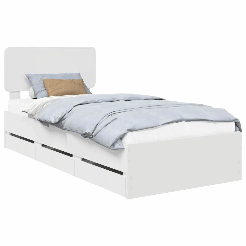 Struttura del letto Bianco 90 x 190 cm Legno ingegnerizzato