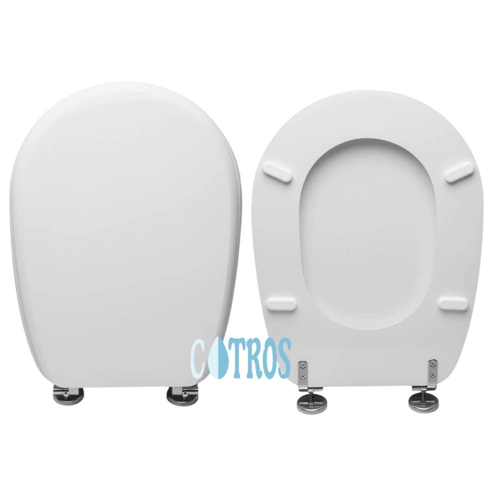 Copriwater universale liuto in legno bianco elegante