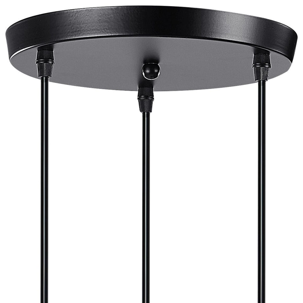 Lampadario da Cucina moderna a sospensione a soffitto a 3 luci Nero