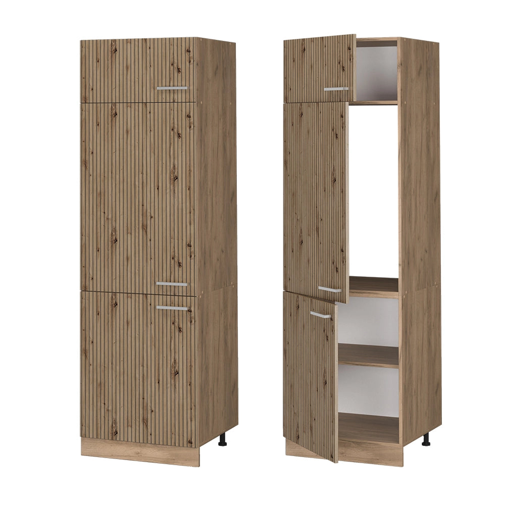 Armadio frigorifero R-Line Rovere artigianale/Rovere dorato 60 cm Vicco
