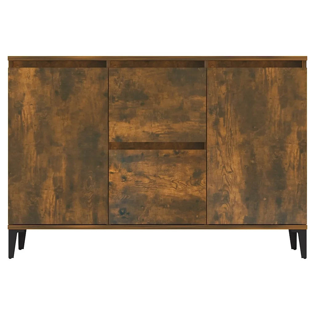 Credenza Rovere Fumo 102x35x70 cm in Legno Multistrato 815165