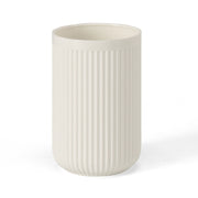 Porta spazzolini bianco crema in plastica cannettata rigida Arizona
