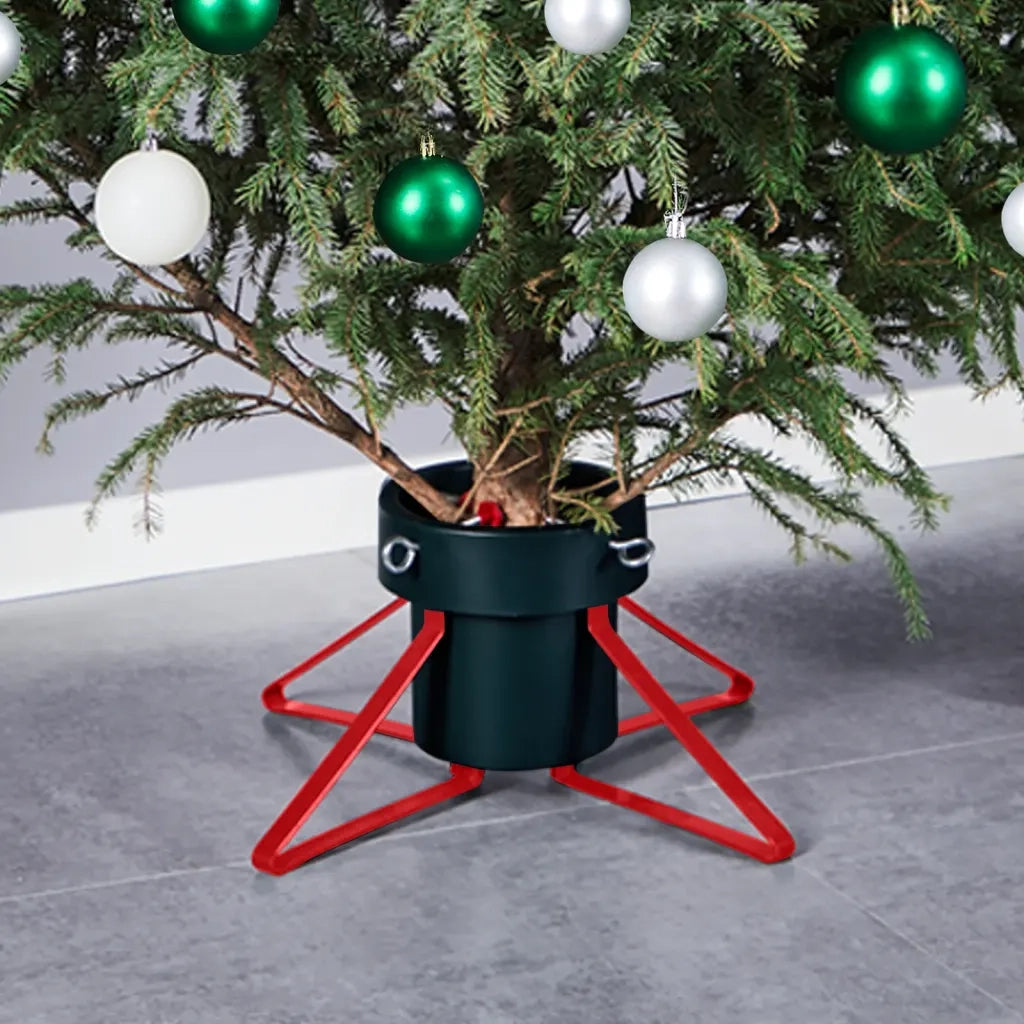 Base per Albero di Natale Verde e Rossa 46x46x19 cm 331310
