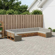 Set divani 10 pz Legno di Acacia Massello 3383909