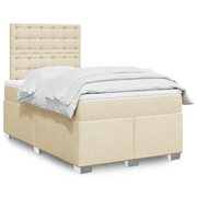 Giroletto a Molle con Materasso Crema 120x200 cm in Tessuto 3292774