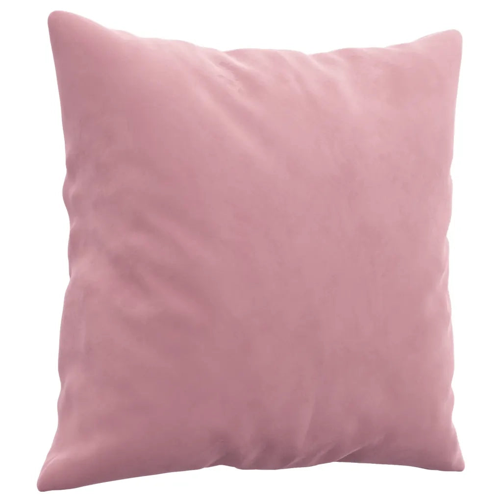 Divano a 3 Posti con Cuscini Rosa 180 cm in Velluto