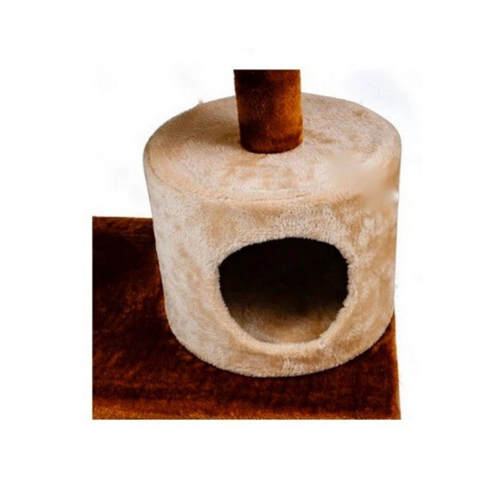 Trade Shop - Tiragraffi Ad H Per Gatti 56 X 41 X H.87cm Resistente Stabile Tessuto In Peluche -