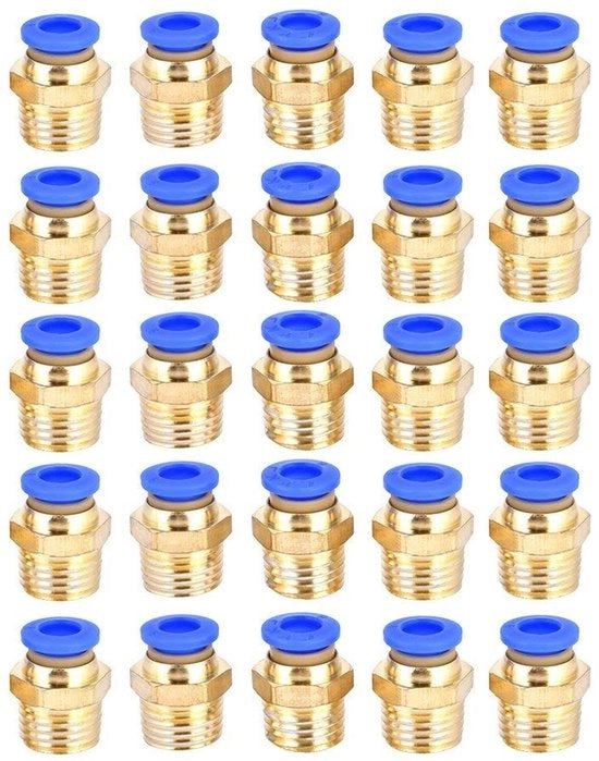 Adattatore di connessione pneumatica maschio adattatore adattatore PC6-02 G1/4 - confezione in bulk.