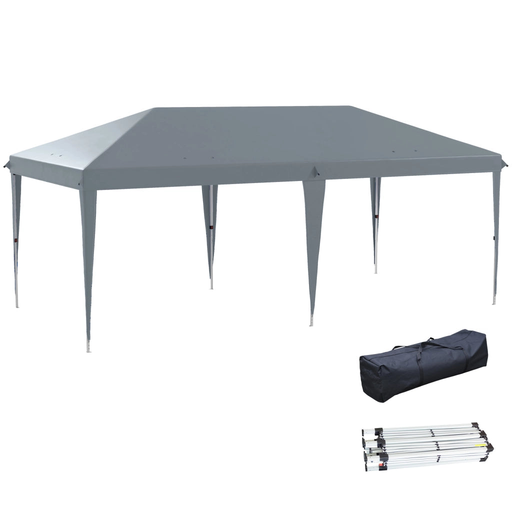 Gazebo da Giardino Pieghevole ¨C zephmum ¨C Grigio 6x3 m