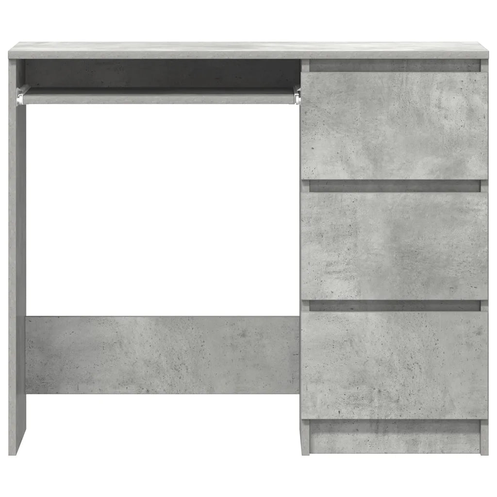 Scrivania-Scrivanie per ufficio e studio-Scrittoio Grigio Cemento 90x45x76 cm in Legno Multistrato
