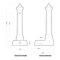 Fontana da Giardino Senza Rubinetto in Cemento Granulato di Marmo Pisa Bianco Rosso e Nero