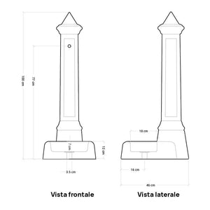 Fontana da Giardino Senza Rubinetto in Cemento Granulato di Marmo Pisa Bianco Rosso e Nero