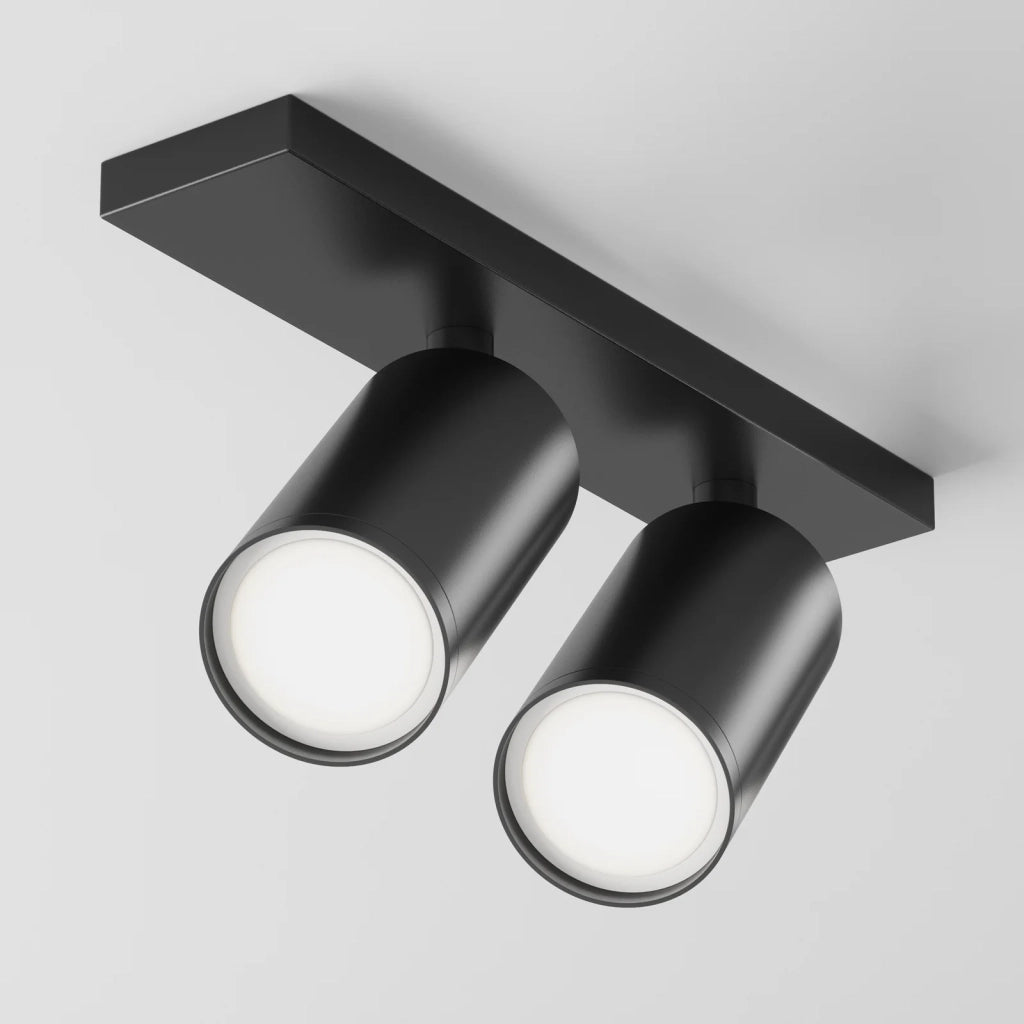 Maytoni Lampada da soffitto moderna FOCUS S 2 luci GU10 nero metallo
