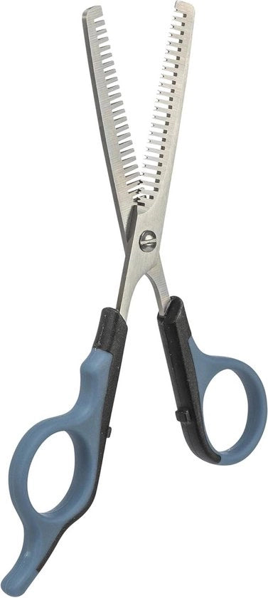Scaletta per diversi tipi di pelo - acciaio inox - manico in gomma e plastica - 16 cm - 2355 - per cani e gatti