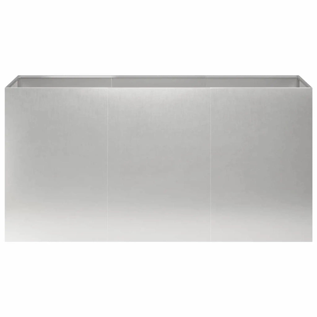 Vaso da giardino Argento 120 x 40 x 60 cm Acciaio Inox 8005894