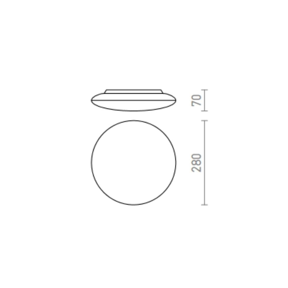 Plafoniera SASSARI da soffitto bianco policarbonato/plastica 230V LED 24W IP65  3000K