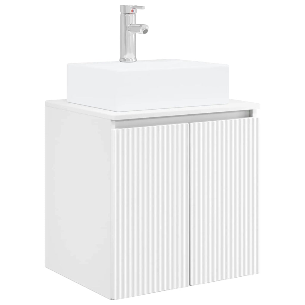 Set di Armadi da Bagno 5 pcs Bianco Legno ingegnerizzato 3406407