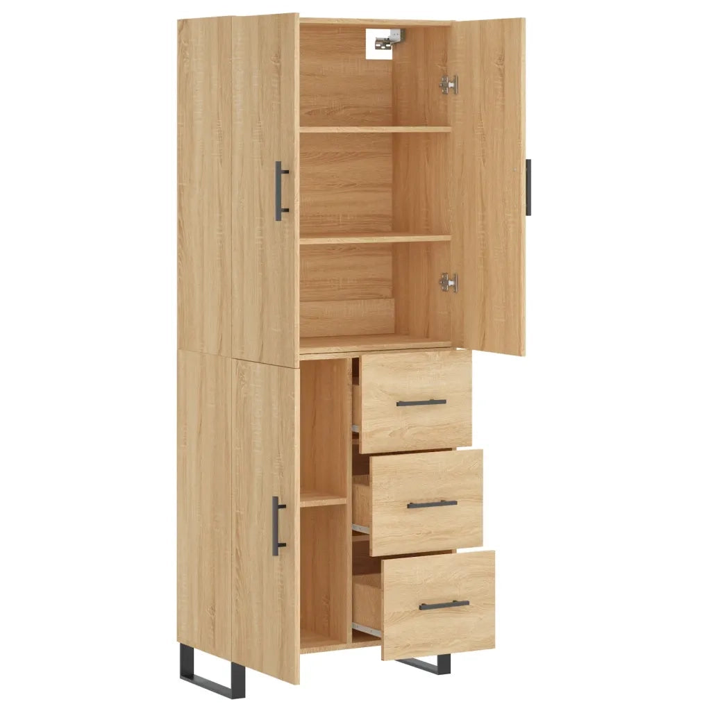 Credenza Rovere Sonoma 69,5x34x180 cm in Legno Multistrato 3195926