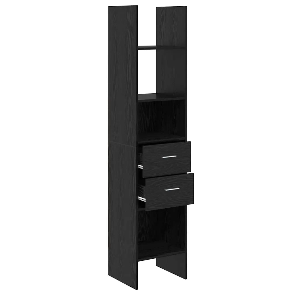 vidaXL Armadio per Libri Rovere nero 40 x 35 x 180 cm