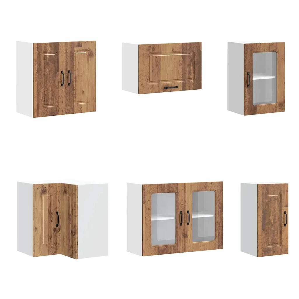 Set Mobili da Cucina 11 pz Kalmar Legno Vecchio in Truciolato 3314889