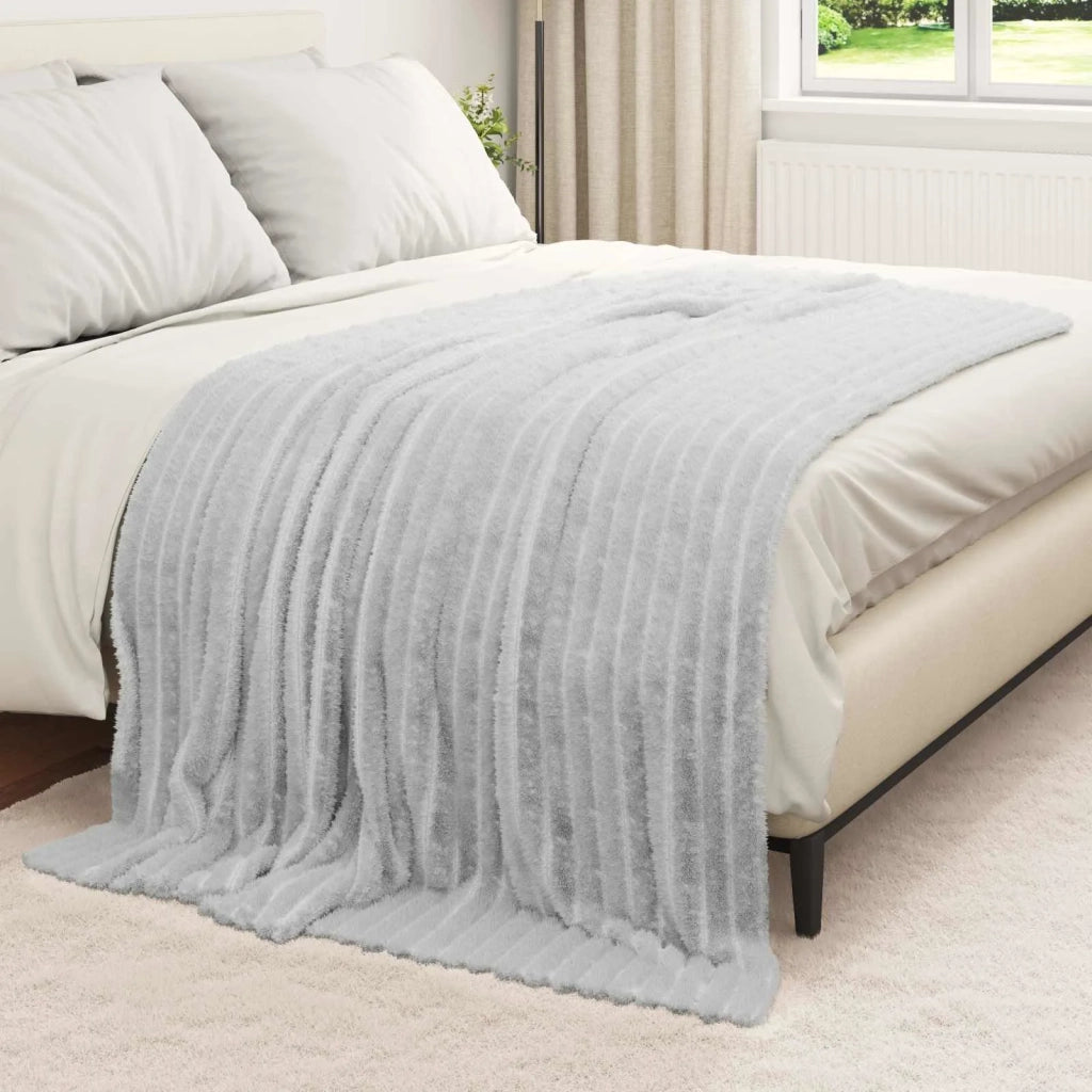 Coperte da Pile 6 pcs Grigio 200 x 150 cm Panno