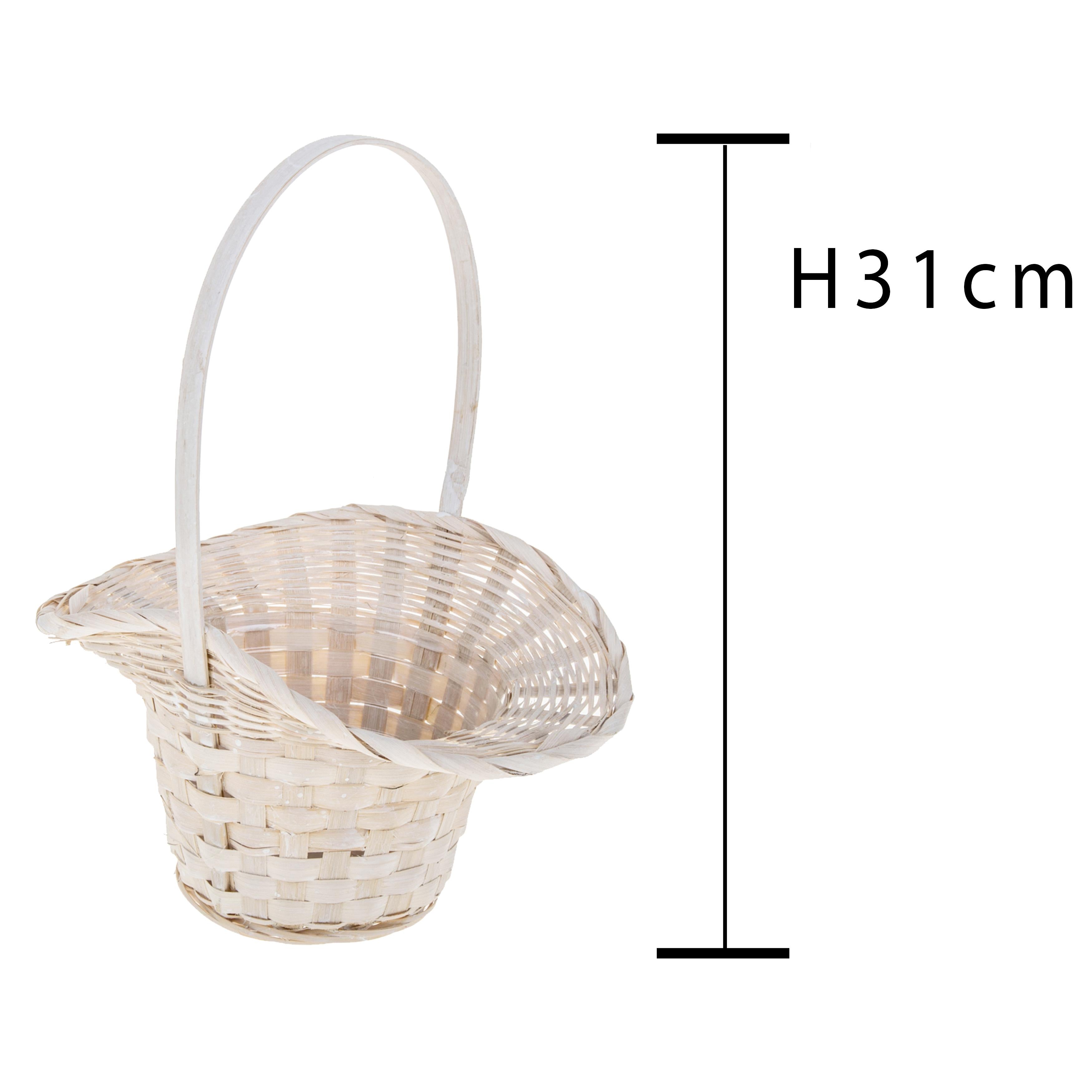 Set 4 Cesti Cappelli Vimini Ø 10 Int 35H cm