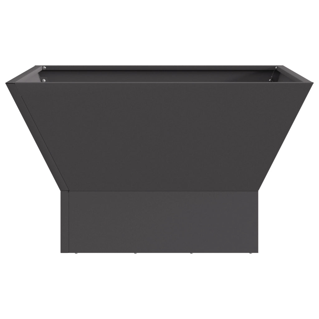 Focolare Quadrato Nero 60x60x35 cm in Acciaio