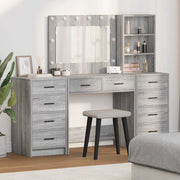 Tavolo da Trucco 3 pcs Grigio Sonoma Legno multistrato 3334214