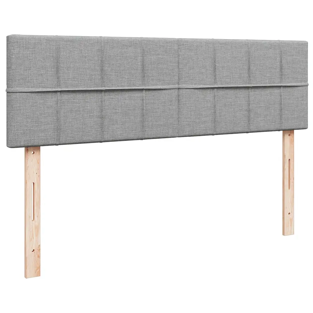 vidaXL Pouf Letto con Materasso Grigio Chiaro 140x190 cm in Tessuto