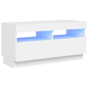 Mobile TV multimediale scaffale TV credenza mobile TV per sala da pranzo soggiorno camera da letto con luci LED 80 x 35 x 40 cm bianco 02_0026617