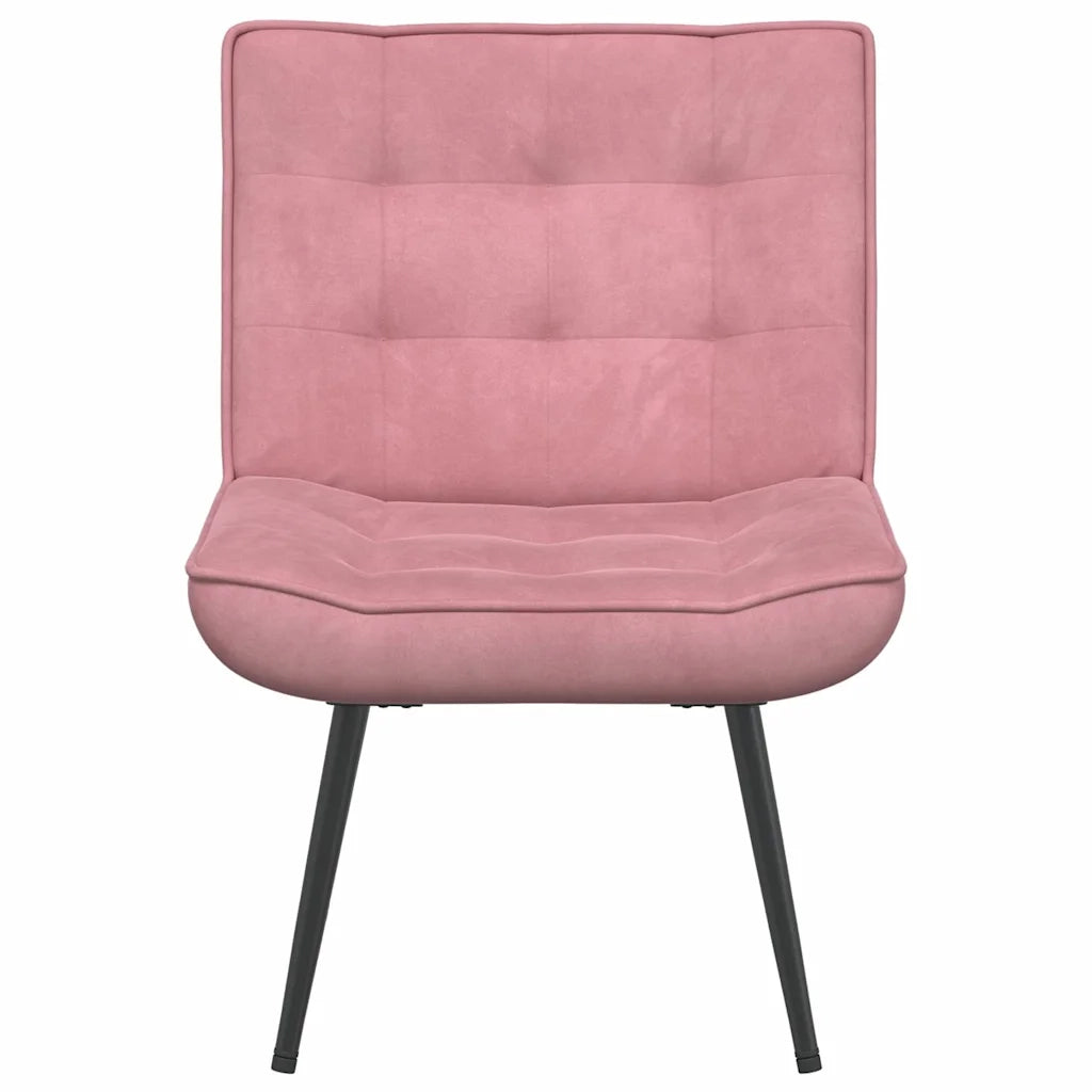 Poltrona Relax 64x74x84 cm Rosa in Velluto