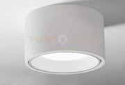 NASSO lampada da Soffitto 1 Luce Tonda in gesso e alluminio bianco d.12cm attacco GX53