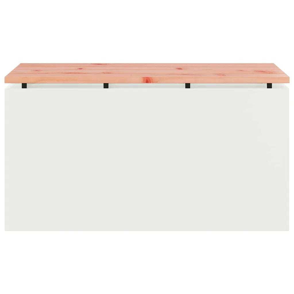 Panchina da giardino Bianco 80 x 40 x 43 cm Acciaio 874899