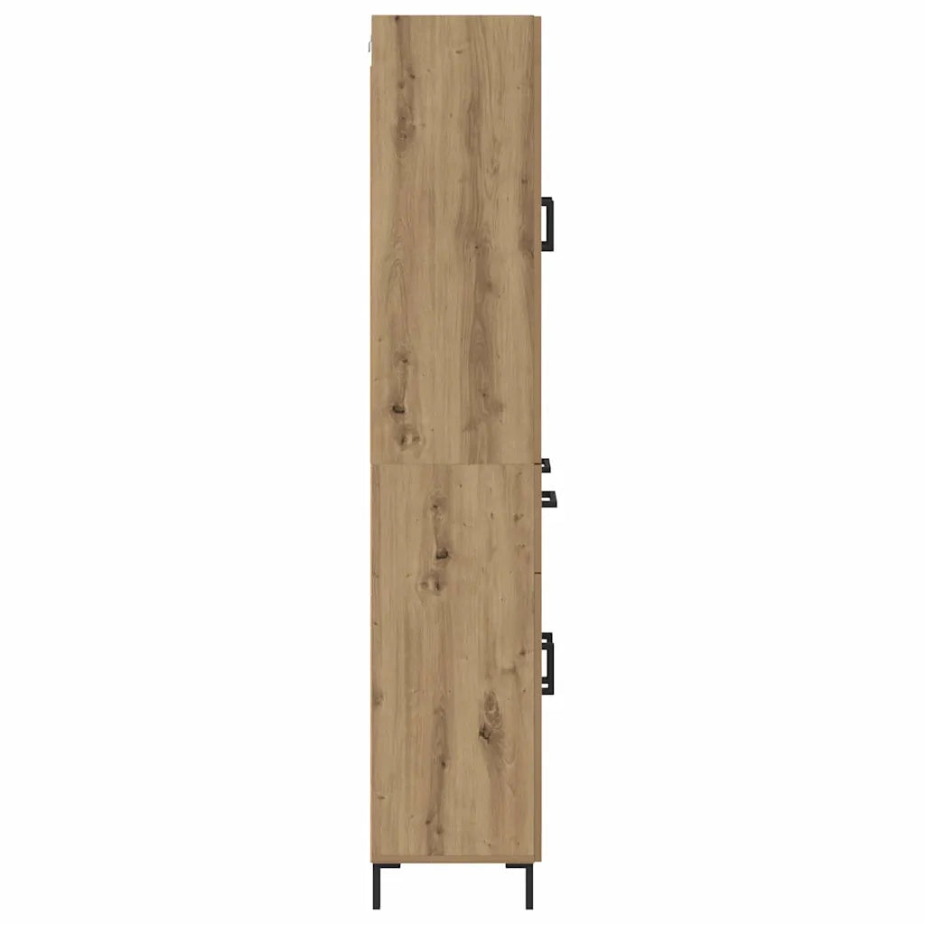 Credenza 2 pz-Set di 2 Buffet-Armadio da cucina Rovere artigianale Legno multistrato 610717
