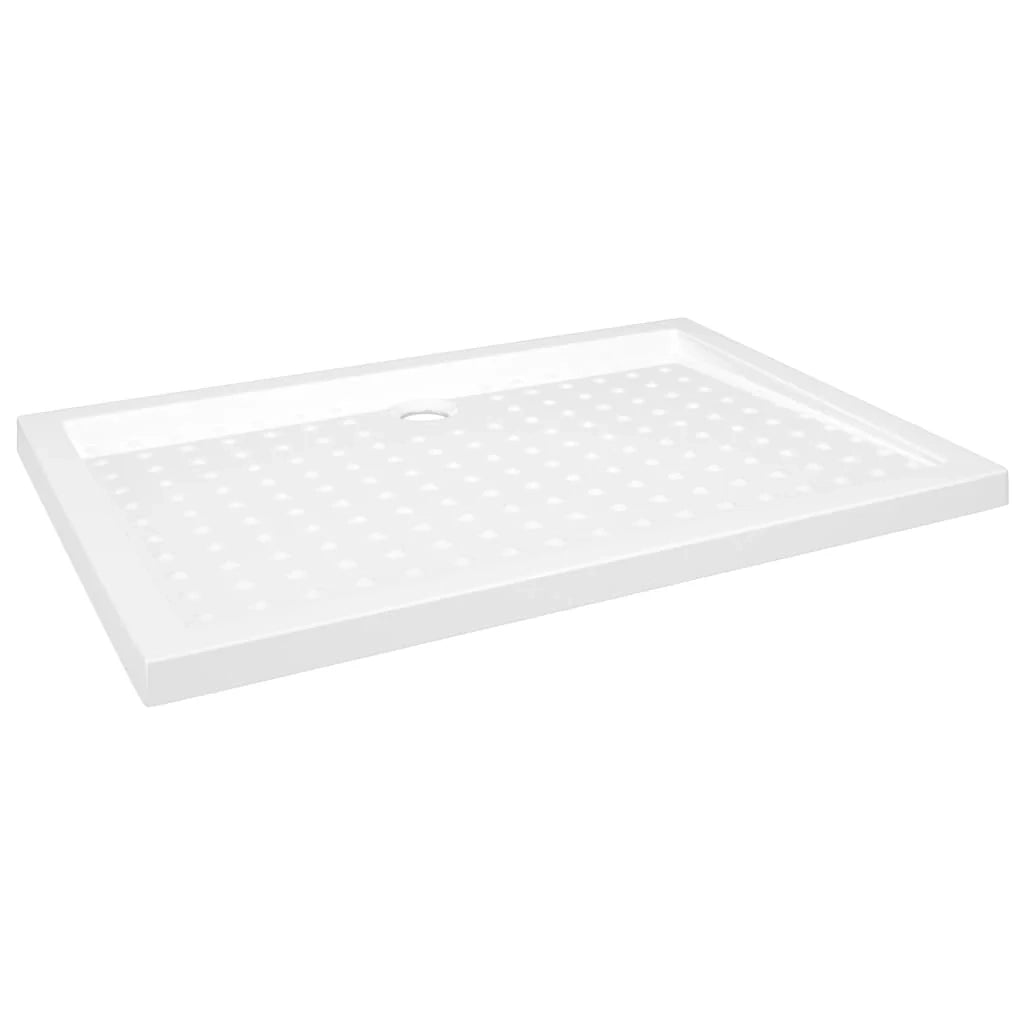 Piatto doccia con bordi rialzati base doccia bagno casa interno antiruggine resistente all'umidità 70x100x4 cm ABS bianco 02_0001943